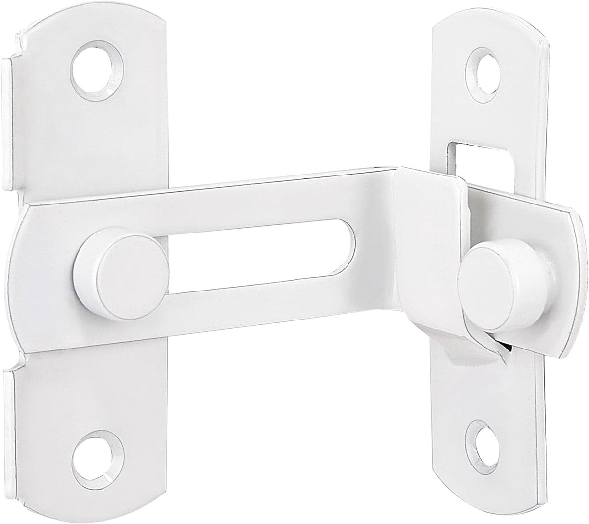 4-piece package - Sliding bolt - Stainless steel bolt - Safety lock (white)