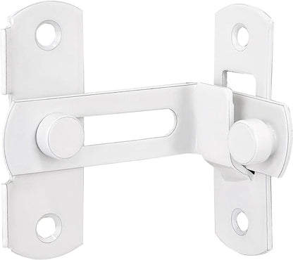 4-piece package - Sliding bolt - Stainless steel bolt - Safety lock (white)