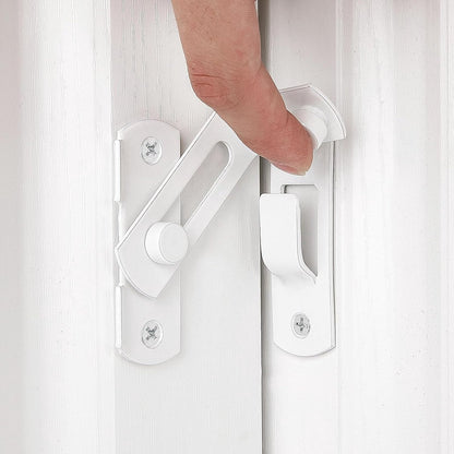 4-piece package - Sliding bolt - Stainless steel bolt - Safety lock (white)