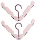Folding Clothes Rack (Two-Piece Pack) - Hanging Clothes Rack - Portable Folding Hanger with Hook - Ideal for Travel, Campers, Travelers and Small Spaces - Pink