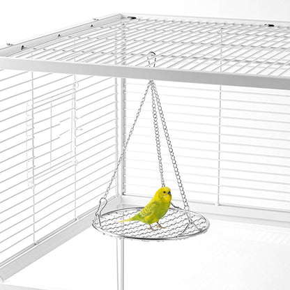 Stainless Steel Bird Toys - Small Pet Toys - Hanging Bird Cage Accessories - Suitable for Various Birds - For Balance Training of Small Parrots, Hamsters, etc.