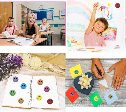 Glitter Dot and Smiley Face Stickers - Smiley Face Stickers for Kids - 500 Sheets of 1" Sheets, 10 Sheets of Colorful Glitter Dots and Glitter Stickers - School Planner - Classroom Supplies for Teachers