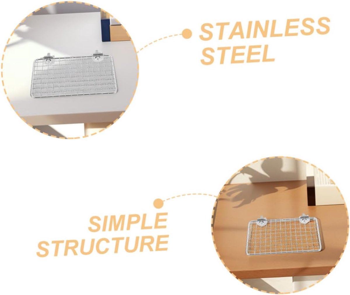 Bird Cage Accessories - Parrot Perch Made of Stainless Steel - Comfortable Resting Platform for Birds - Multifunctional Bird Cage Accessory - Modern Design - Suitable for Various Parrots, Provides Your Pet with a Comfortable Resting Place