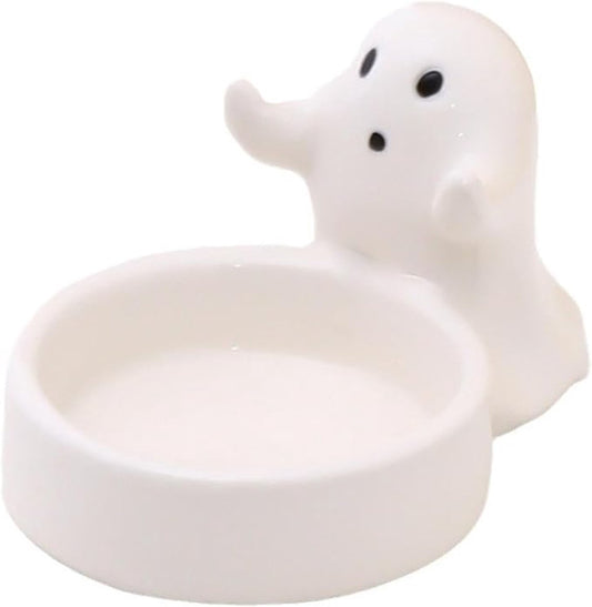 1 Piece - Ceramic Ghost Candle Holder - Cute Ghost Ornament - Birthday Gift - Desk Decoration (Style 2)