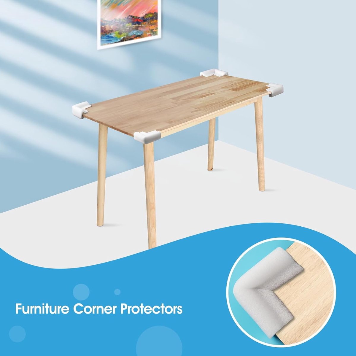36-Piece Thick Foam Corner Protectors for TVs, Pictures, and Mirrors - Picture Frame Shipping & Packaging - Book Corner Shipping Supplies