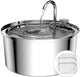 Cat Drinking Fountain - Quiet Drinking Fountain for Cats - 3.2L Stainless Steel Water Fountain with Filter - Cat Water Fountain - Cat Drinking Bowl - Includes 4 Cat Fountain Filters - for Cats and Dogs