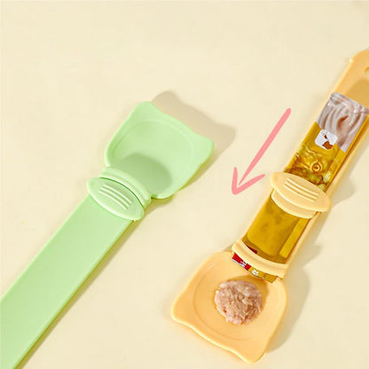 spoon for cats - Squeeze spoon for cat food - Feeding spoon for cat treats - Feeding spoon for wet food - Lick spoon for liquid cat food - Set of 3