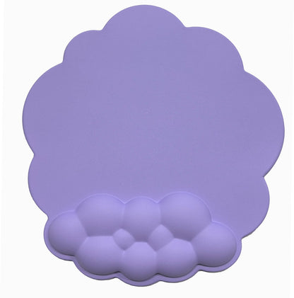 Mouse Pad - Mouse Pad with Wrist Rest - Ergonomic Mouse Pad - Mouse Pad with Leather Surface, Suitable for Computers, Laptops, Office, Home and Travel, with Non-Slip Bottom - Purple