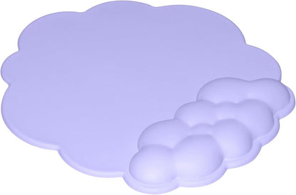 Mouse Pad - Mouse Pad with Wrist Rest - Ergonomic Mouse Pad - Mouse Pad with Leather Surface, Suitable for Computers, Laptops, Office, Home and Travel, with Non-Slip Bottom - Purple