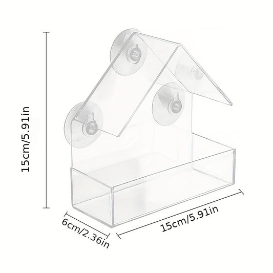 Transparent - House-shaped - Birdhouse - With weatherproof function