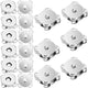 Magnetic Snap Fasteners - Pack of 12 - Plum Blossom Shaped Concealed Snap Fasteners - 14mm Hook & Loop Fasteners - Suitable for DIY projects such as wool and leather wallets, bags, clothing and handbags (Silver)
