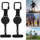 Extendable anti-theft phone buckle - 2-piece - Phone cord with carabiner - Suitable for travel and hiking - Phone accessories - Black