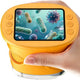 1000x Digital Children's Microscope - With 2 Inch IPS Screen & 8 LED Lights - Handy & Easy to Use for Nature Research - Yellow