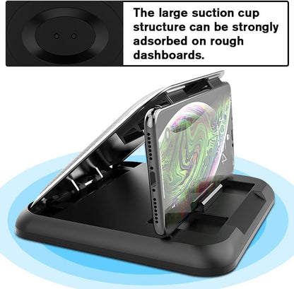 Universal Car Phone Holder, Non-Slip Silicone Dashboard Mount for Smartphones, GPS Devices and Hands-Free Navigation, Black