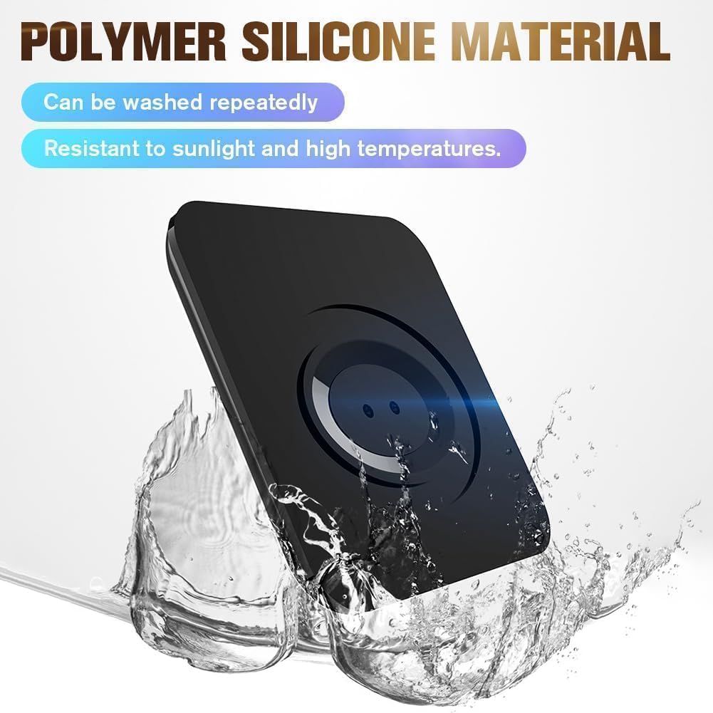 Universal Car Phone Holder, Non-Slip Silicone Dashboard Mount for Smartphones, GPS Devices and Hands-Free Navigation, Black