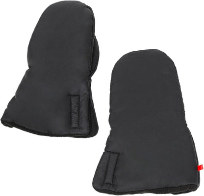 Stroller hand warmer, stroller gloves, hand warmers, Foldable hand warmer for cold weather, Adjustable anti-freeze stroller gloves, 30 x 20 cm, Black