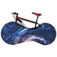 Stretch Polyester Spandex Indoor Bike Cover with Dust and Moisture Protection for Home, Office and Car Storage, Galaxy Print