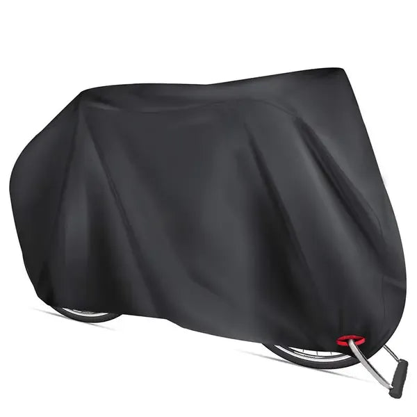 Waterproof 210D Oxford Bike Cover with PU and UV Coating, Lock Hole and Windproof Fit for Outdoor Bicycle Storage, Black, 190 x 65 x 98 cm