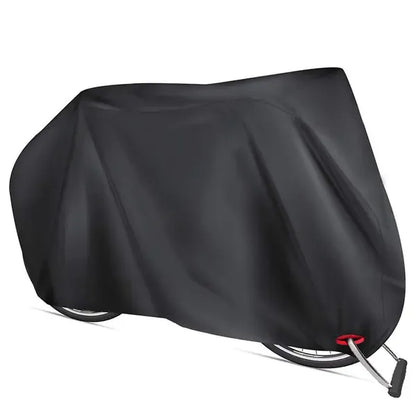 Waterproof 210D Oxford Bike Cover with PU and UV Coating, Lock Hole and Windproof Fit for Outdoor Bicycle Storage, Black, 190 x 65 x 98 cm
