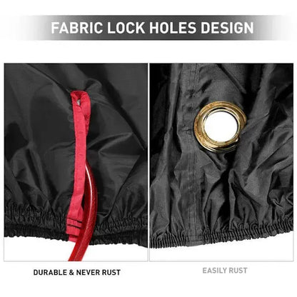 Waterproof 210D Oxford Bike Cover with UV Protection and Lock Hole for Outdoor Bicycle Storage, Black, 180 x 60 x 90 cm