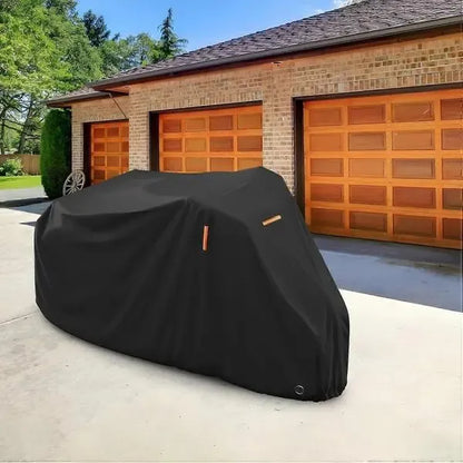 Waterproof 420D Oxford Adult Tricycle Cover with PU Coating and Reflective Strips for Outdoor Storage, Black, 190 x 76 x 112 cm