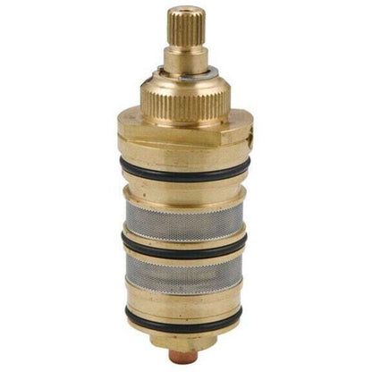 Brass Thermostatic Shower Valve with Cartridge and Handle for Shower Mixer, brass construction, durable plumbing accessory, Black Finish