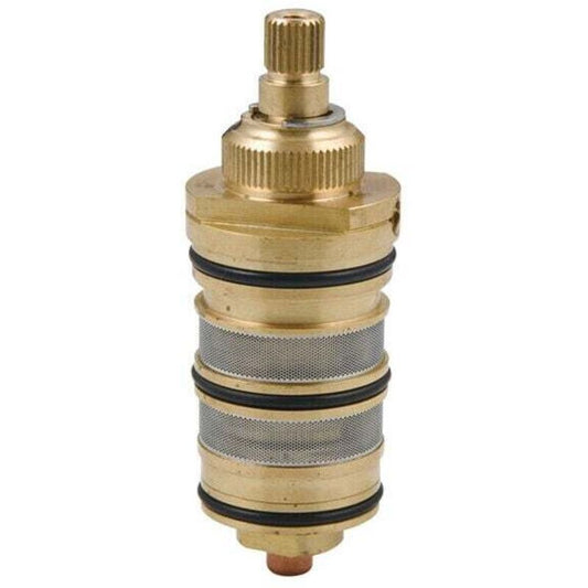 Brass Thermostatic Shower Valve with Cartridge and Handle for Shower Mixer, brass construction, durable plumbing accessory, Black Finish