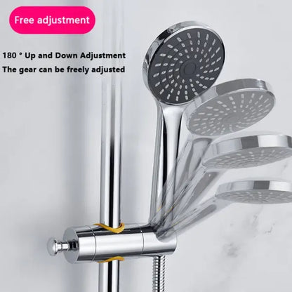 360 Degree Rotation Adjustable 18-25 mm Shower Rod Fit Shower Head Holder Bracket Rod Bar Male, ABS material, Grey/Orange Finish Options