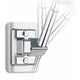 360 Degree Rotation Adjustable Shower Head Holder, Wall Mount No Drilling, Universal Shower Bracket, Compatible with Most Shower Heads, Chrome Finish