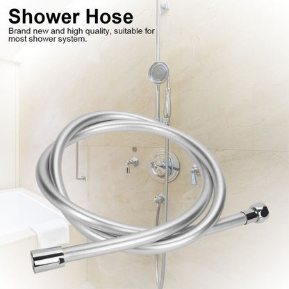 1.5m PVC Flexible Shower Hose for Bathroom Handheld Shower Head, 1/2" Thread, G1/2 Thread, leak-resistant use, Black Finish
