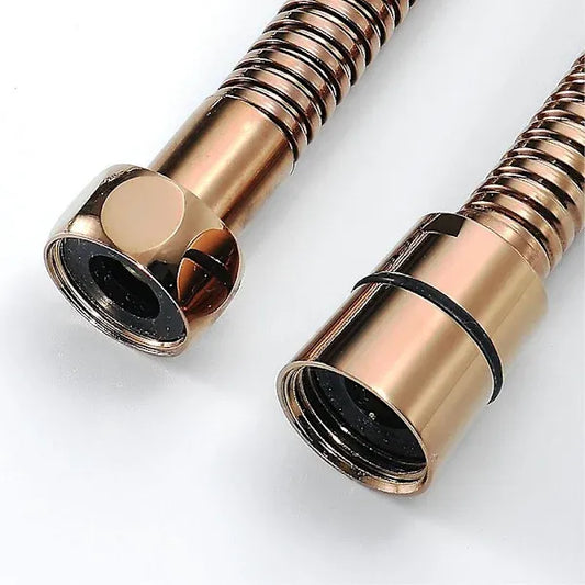 Retro Brass Shower Hose, 150 cm Length, Universal 1/2 Thread Connection, multiple spray modes, Rose Gold/Old Copper Finish Options