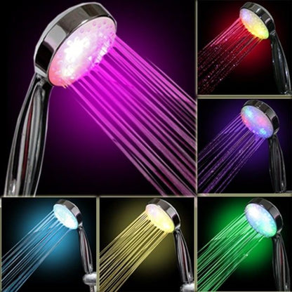 7 Colors LED Shower Head, Multicolor, Universal Fit, with strong thermal material, pressure-boosted flow, universal compatibility