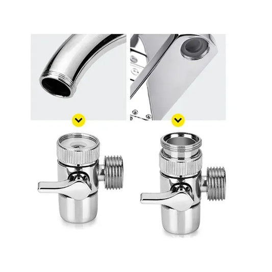 Shower Hose with Nozzle for Washbasin and Sink, Plastic Handheld Sprayer Hose, Universal Compatibility, Chrome Finish