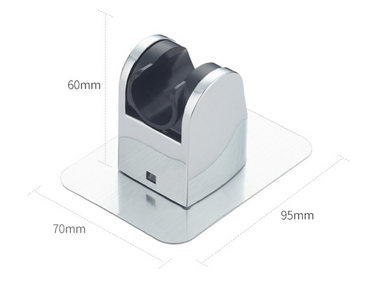 Strong Adhesive and Waterproof Shower Head Holder, Adjustable Handheld Shower Holder Wall Mounted Shower Bracket, ABS material