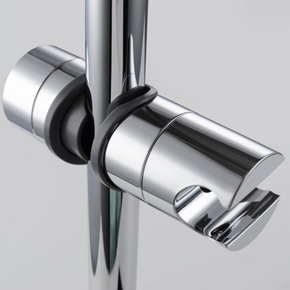 Hand shower holder for shower rod adjustable 18-25 mm Shower Rod Fit ABS, 11.73 x 4 cm Overall Size, Silver Finish