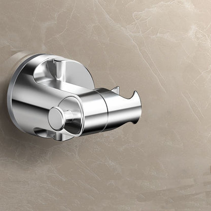 Adjustable Shower Head Holder with Suction Cup, ABS material, comfortable shower coverage, bathroom upgrade use, Silver Finish