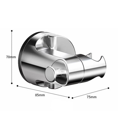 Adjustable Shower Head Holder with Suction Cup, ABS material, comfortable shower coverage, bathroom upgrade use, Silver Finish