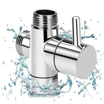 Diverter Valve Bathtub Shower Three-Way Valve, brass material, 1/2" Thread, G1/2 Thread, 3-Way Diverter, Chrome Finish