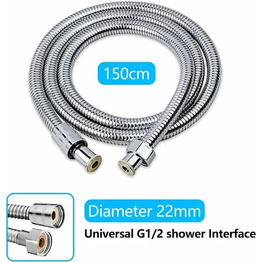 Retro Brass Shower Hose, 150 cm Length, Universal 1/2 Thread Connection, ensures that, despite being exposed material, G1/2 Thread