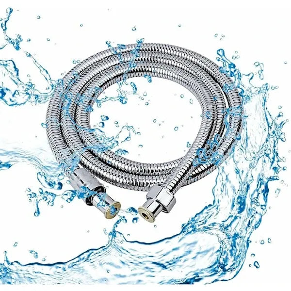 Retro Brass Shower Hose, 150 cm Length, Universal 1/2 Thread Connection, ensures that, despite being exposed material, G1/2 Thread