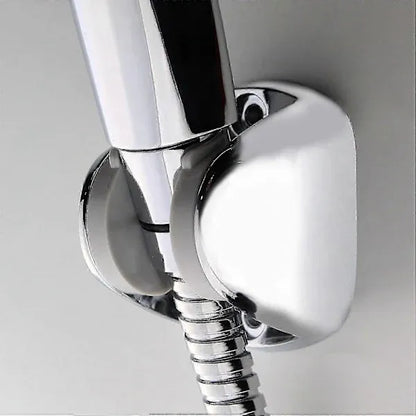 Wall Mounted Shower Bracket for Handheld Shower Head, Height and Angle Adjustable Bathroom Holder, ABS Material, Chrome Finish