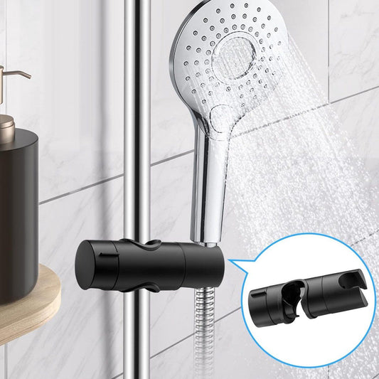 Shower holder- Shower head holder- Shower head- Adjustable shower head holder- Universal black shower head holder- Shower head, Matte Black Finish