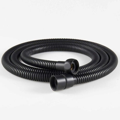 Stainless Steel Shower Hose, Kink-Resistant and Explosion-Proof, Brass Fittings, G1/2 Thread, 1.5 m Hose Length, Matte Black Finish