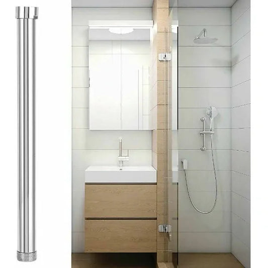 30 cm Shower Arm Extension, G3/4 Thread, Compatible with Most Shower Heads, 10 Inch Copper Pipe Fittings, G1/2 Thread, Chrome Finish