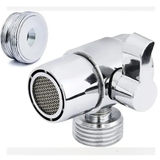 Shower diverter, M22/M24 Thread, premium alloy replacement valve, spray control, brass construction, Chrome Finish