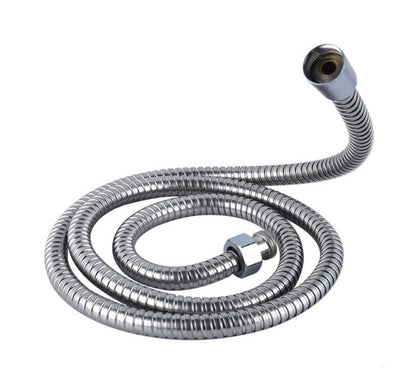 Stainless Steel Shower Hose, 2.5 m Length, EPDM Inner Hose, Flexible Bathroom Connection, pressure-boosted flow, Silver Finish
