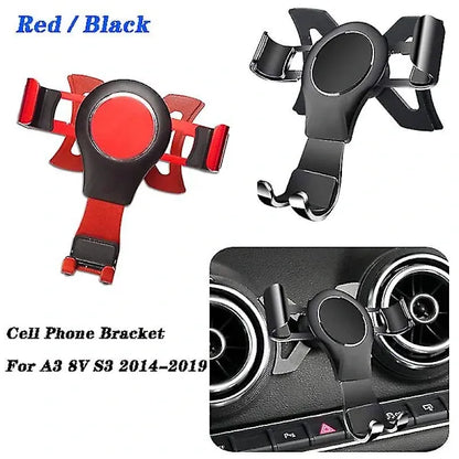 Replacement for - A3 8v S3 2014-2019 Mobile Phone Holder Mobile Mount Car Mount Accessories Black, Made of Aluminum