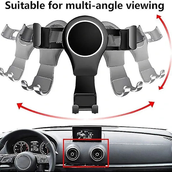 Replacement for - A3 8v S3 2014-2019 Mobile Phone Holder Mobile Mount Car Mount Accessories Black, Made of Aluminum