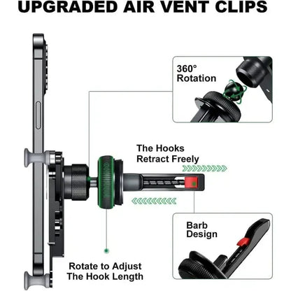 Replacement Gravity Biltelefonhållare Kompatibel med Samsung Galaxy Z Fold 4/z Fold 3, Car Air Vent Clip Mount Smart Phone Stand Silver