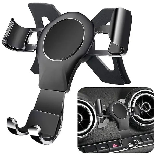 For- A3 8v S3 2014-2019 Mobile Phone Holder Mobile Mount Car Mount Accessories Black, Replacement Part, Made of Aluminum